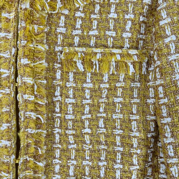 J. Crew Collection Lady Blazer Jacket in English Golden Tweed Size 12 - Picture 5 of 7